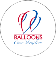 Balloons over vermilion logo
